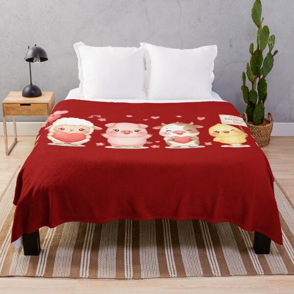 Item preview, Cute Watercolor Farm Animals Valentine’s Day Illustration  designed and sold by VibranPalette.
