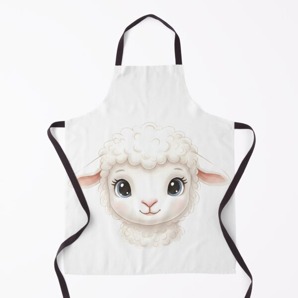Item preview, Cute Baby Lamb Face Illustration - Hand-Drawn Style Nursery Art designed and sold by VibranPalette.