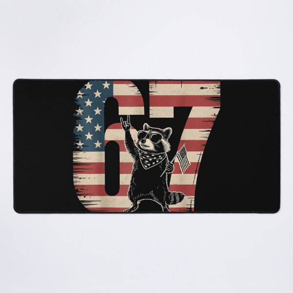 Item preview, Patriotic Raccoon 67 Six Seven USA Vintage Tee designed and sold by LashondaGreen89.