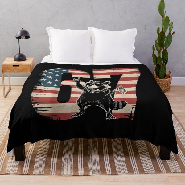 Item preview, Patriotic Raccoon 67 Six Seven USA Vintage Tee designed and sold by LashondaGreen89.