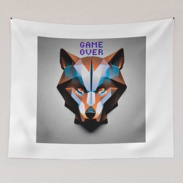 Item preview, Wolf Portrait Game Over Design designed and sold by Kari2023.