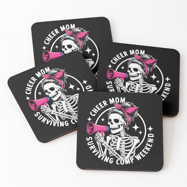 Item preview, Skeleton Coffee Cheer Mom Surviving Comp Weekend Mothers Day designed and sold by Morphologiona.