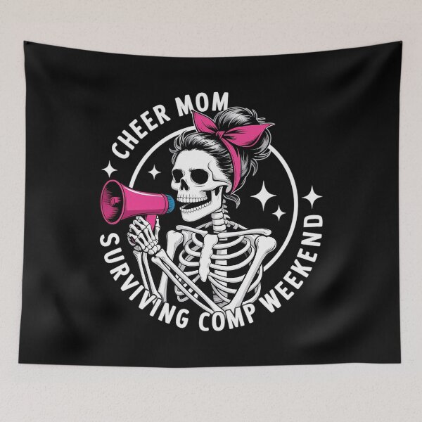 Item preview, Skeleton Coffee Cheer Mom Surviving Comp Weekend Mothers Day designed and sold by Morphologiona.