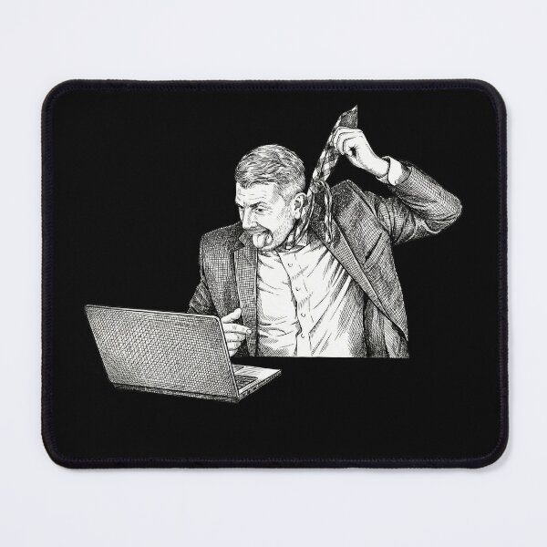 Item preview, Man Hanging Himself with Tie while Working on Laptop designed and sold by Naux | Design & Illustration.