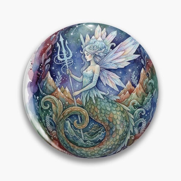 Item preview, Capricorn Celestial Sea Fairy – Guardian of Ancient Currents designed and sold by Dream Bloom Gallery.