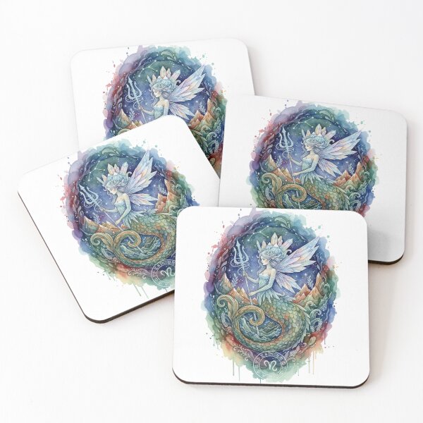 Item preview, Capricorn Celestial Sea Fairy – Guardian of Ancient Currents designed and sold by Dream Bloom Gallery.