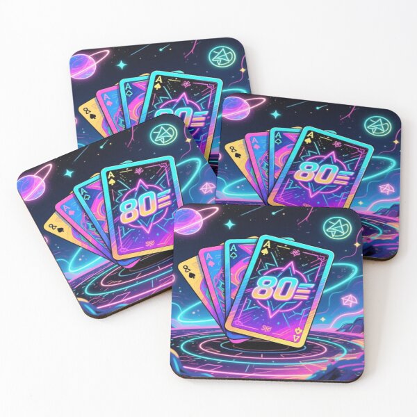 Item preview, Neon 80s Playing Cards – Retro Synthwave Poker Aesthetic designed and sold by Cristhian Almanza.