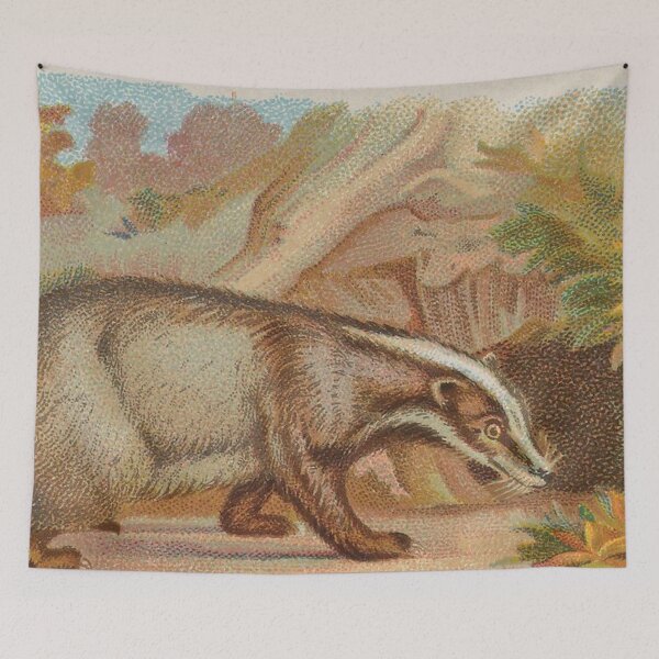 Item preview, Vintage Badger Illustration  designed and sold by AnimaliaStar.