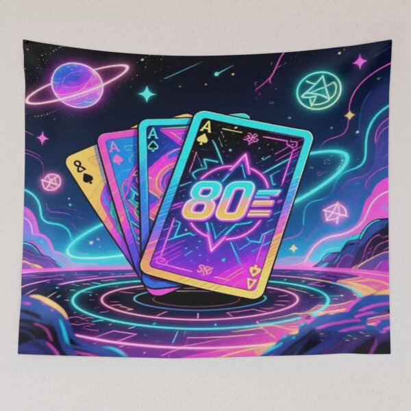 Item preview, Neon 80s Playing Cards – Retro Synthwave Poker Aesthetic designed and sold by Cristhian Almanza.