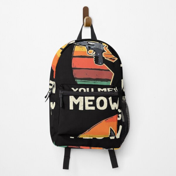 Item preview, You Mess With The Meow Meow Cats & Gun Lover Cat Dad Joke designed and sold by teltvitossuilea.