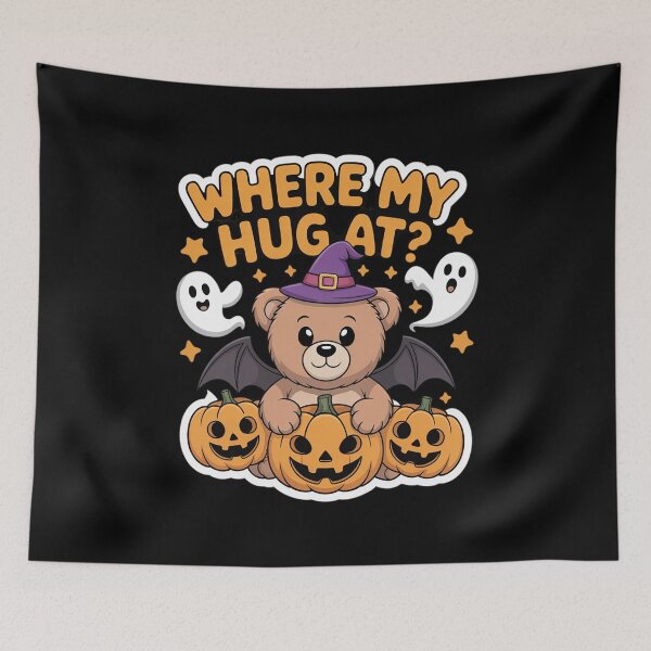 Item preview, Where My Hug at Cute Halloween Teddy Bear Spooky Season designed and sold by countntenov.