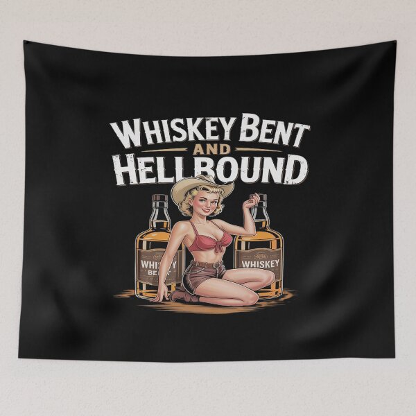 Aperçu de l'œuvre Whiskey Bent And Hellbound Sexy Cowgirl Whiskey Mignon créée et vendue par countntenov.