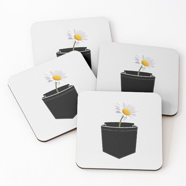 Item preview, White Daisy Pocket Cute Flower Pocket designed and sold by countntenov.