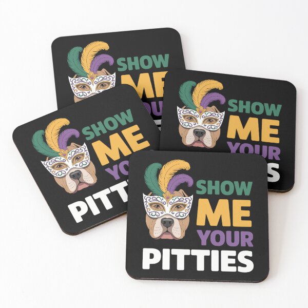 Item preview, Show Me Your Pitties Mardi Gras Funny Pitbull Dog designed and sold by JonathalIngham.