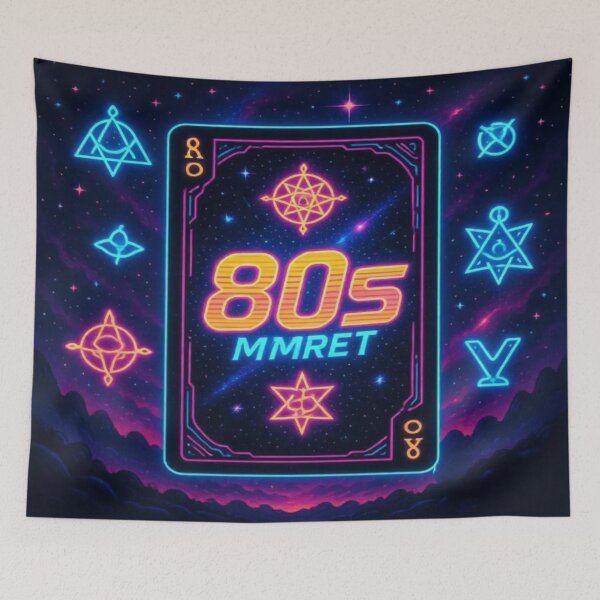 Item preview, 80s MMR Neon Card – Retro Synthwave Gaming Rank Art designed and sold by Cristhian Almanza.