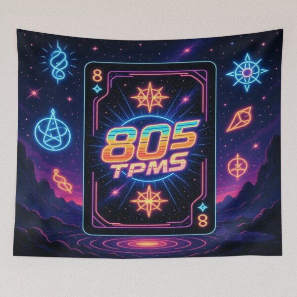Item preview, 80s TPMs Neon Card – Retro Synthwave Typing Speed Art designed and sold by Cristhian Almanza.