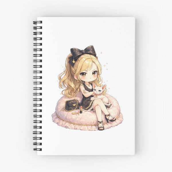 Item preview, Obstinate Headstrong Girl – Classy Sassy Kawaii Girl with Cat designed and sold by Paws-nd-Prints.
