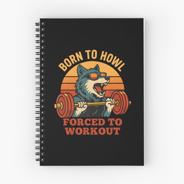 Item preview, Born To Howl Forced To Workout Funny Gym Alpha Wolf Meme designed and sold by caiknelinex.