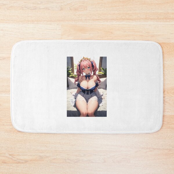 Item preview, Cute Anime Girl in Royal Blue Maid Dress – Pink Twintails Aesthetic Art designed and sold by iloveanimechibi.