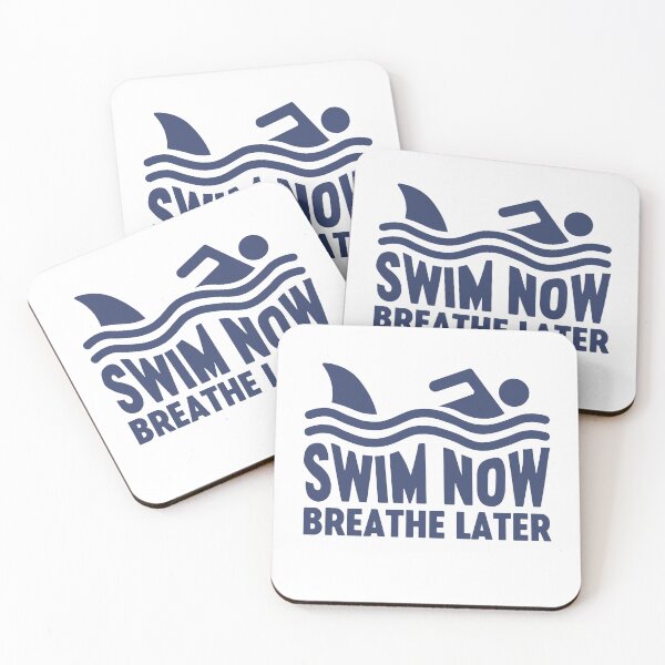 Item preview, Swim Now, Breathe Later – Funny Swimmer Quote designed and sold by gunaone-design.