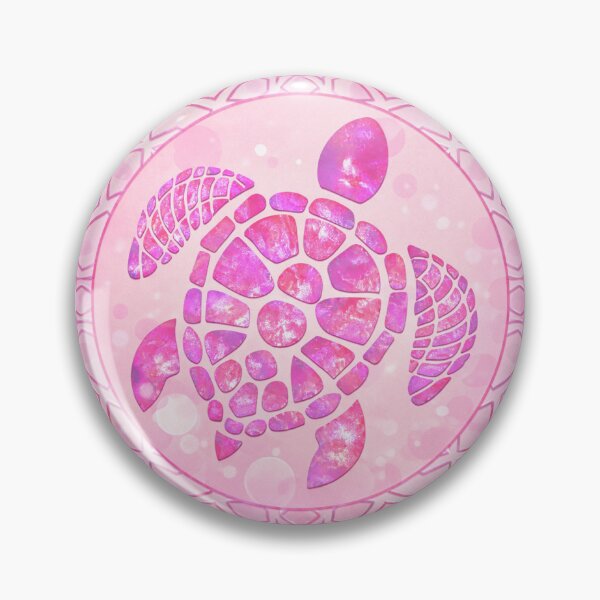 Item preview, Pink Geometric Sea Turtle – Soft Pastel Ocean Aesthetic Art designed and sold by PinkyDona.