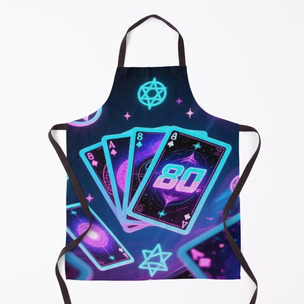 Item preview, Neon 80 Card Spread – Retro Synthwave Playing Cards Art designed and sold by Cristhian Almanza.