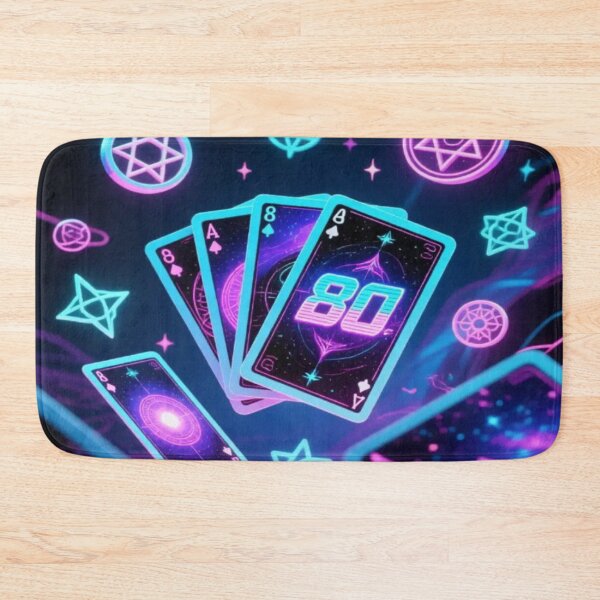 Item preview, Neon 80 Card Spread – Retro Synthwave Playing Cards Art designed and sold by Cristhian Almanza.