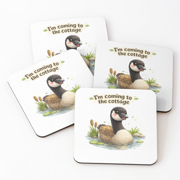 Item preview, I’m Coming to the Cottage – Cute Duck Illustration with Cozy Nature Vibes designed and sold by Paws-nd-Prints.