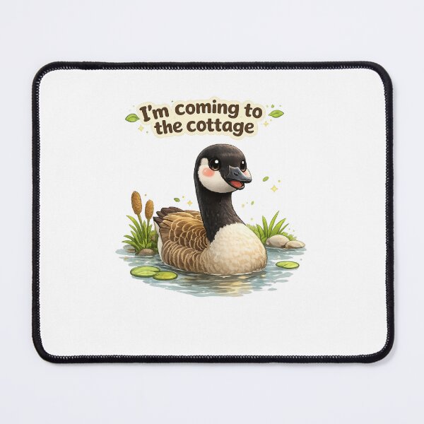 Item preview, I’m Coming to the Cottage – Cute Duck Illustration with Cozy Nature Vibes designed and sold by Paws-nd-Prints.