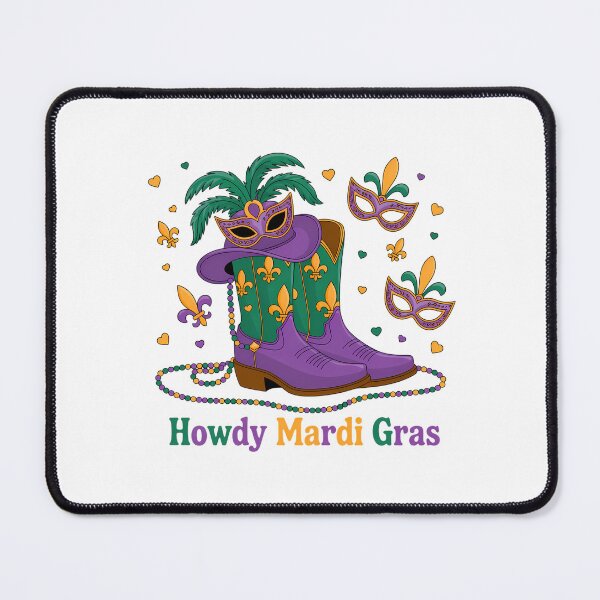 Item preview, Howdy Mardi Gras Cowboy Boots Mardi Gras designed and sold by JonathalIngham.