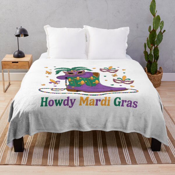 Item preview, Howdy Mardi Gras Cowboy Boots Mardi Gras designed and sold by JonathalIngham.