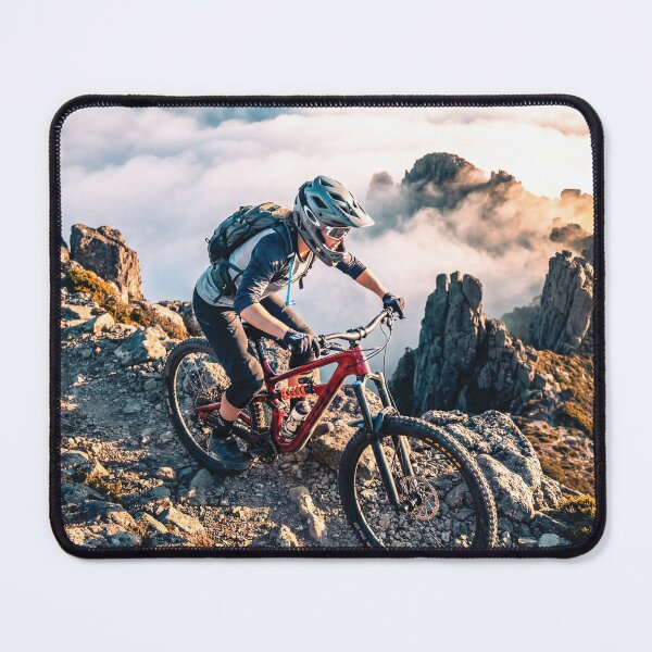 Item preview, Epic Cloud Inversion MTB - Female Enduro Rider on Rocky Trail. designed and sold by Hinson MTB Visuals.