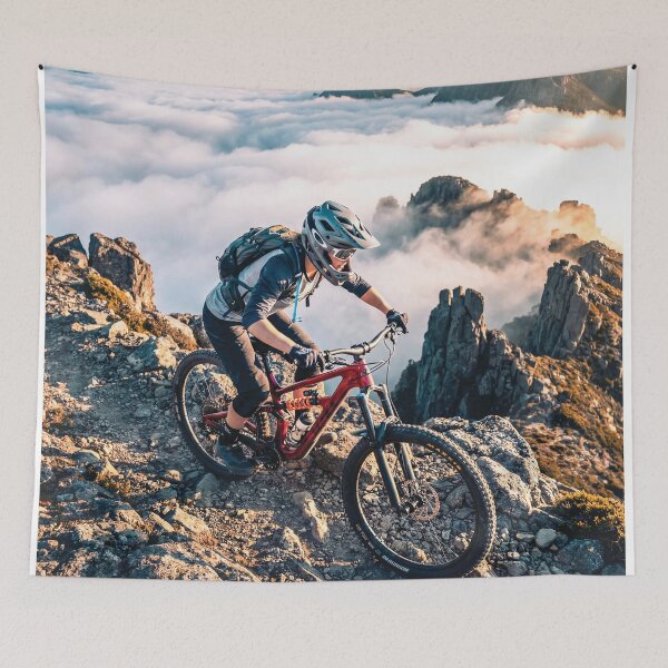 Item preview, Epic Cloud Inversion MTB - Female Enduro Rider on Rocky Trail. designed and sold by Hinson MTB Visuals.