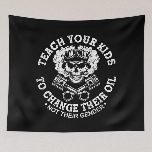 Item preview, Teach Your To Change Their Oil Not Their Gender On Back designed and sold by cordfried3h.