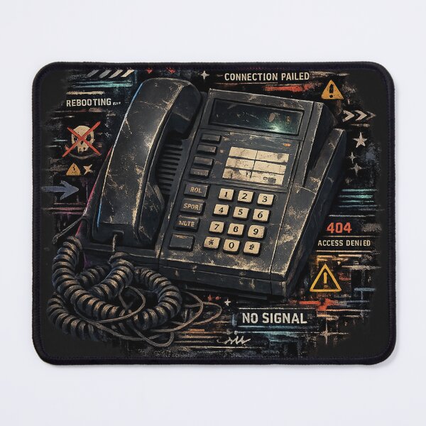 Artikelvorschau, Dark Tech Nostalgia – Cyber Grunge Design im Stil von 90er-Jahre-Wähltelefonen entworfen und verkauft von Backtrack Boutique.