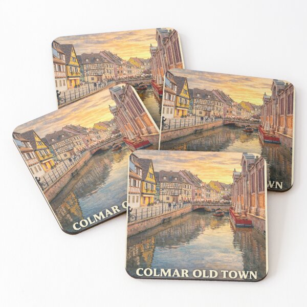 Item preview, Colmar Old Town – Sunset Over the Canal, France designed and sold by Era-of-Traveler.