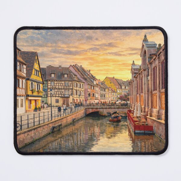 Item preview, Colmar Old Town – Sunset Over the Canal, France designed and sold by Era-of-Traveler.