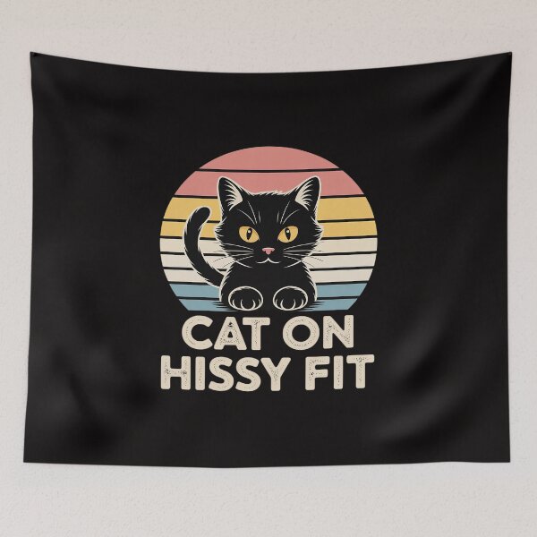 Item preview, Cat on Hissy Fit Funny Cat Lover Humor Kitten Couples designed and sold by czechascheledu.