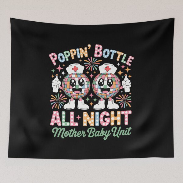 Item preview, Poppin' Bottle All Night 2026 Mother Baby Unit New Year designed and sold by JonathalIngham.