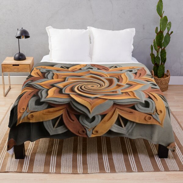 Item preview, Sacred Spiral – Earth-Toned Mandala Paper Cut Design designed and sold by Cristhian Almanza.