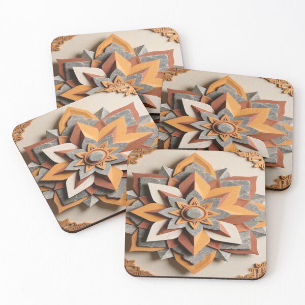 Item preview, Sacred Bloom – Layered Mandala Flower in Earth Tones designed and sold by Cristhian Almanza.