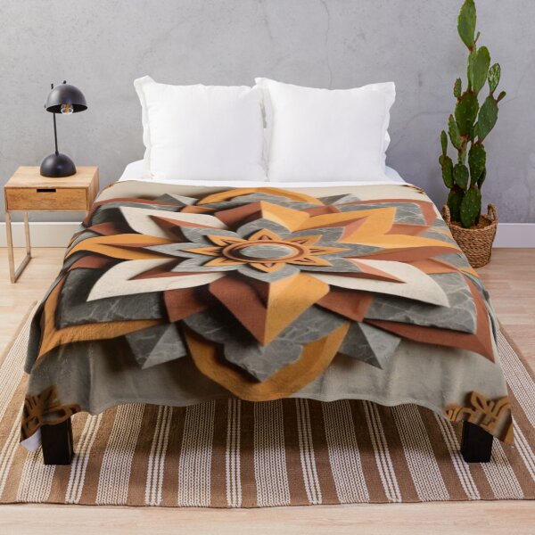 Item preview, Sacred Bloom – Layered Mandala Flower in Earth Tones designed and sold by Cristhian Almanza.