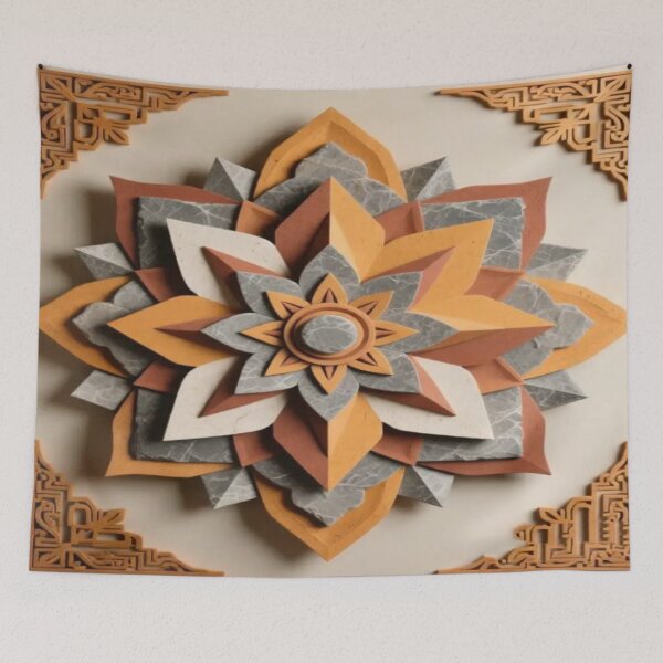 Item preview, Sacred Bloom – Layered Mandala Flower in Earth Tones designed and sold by Cristhian Almanza.