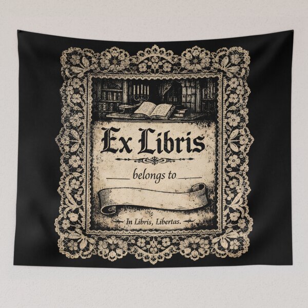 Item preview, Ex Libris Belongs To – Vintage Library designed and sold by Mouraludia.