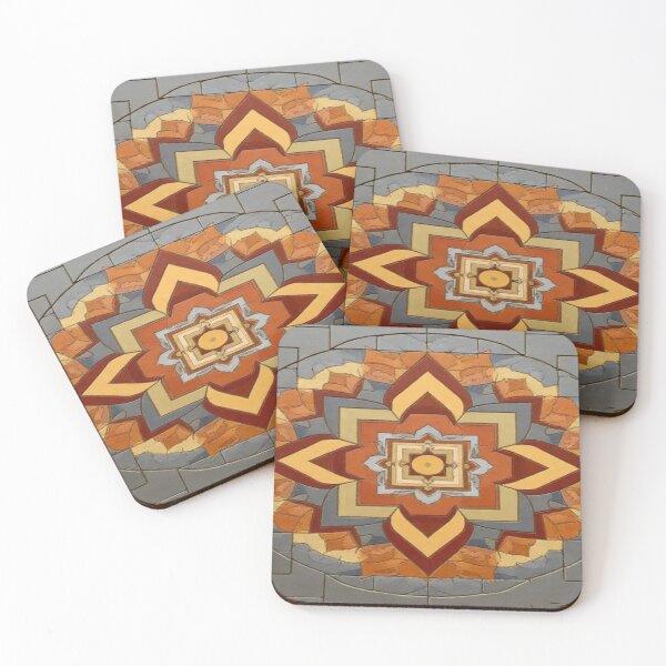 Item preview, Radiant Harmony – Geometric Tile Mandala in Warm Tones designed and sold by Cristhian Almanza.