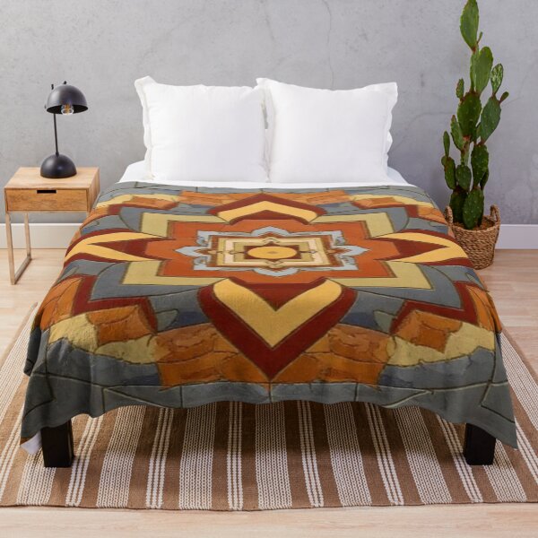 Item preview, Radiant Harmony – Geometric Tile Mandala in Warm Tones designed and sold by Cristhian Almanza.