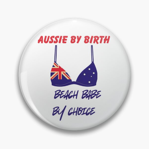 Item preview, Aussie by Birth Beach Babe by Choice – Australian Flag Bikini T-Shirt designed and sold by Hintotees.
