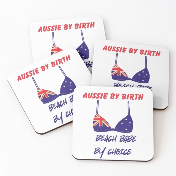 Item preview, Aussie by Birth Beach Babe by Choice – Australian Flag Bikini T-Shirt designed and sold by Hintotees.