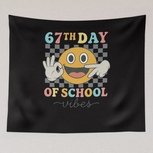Item preview, 67th Day of School Vibes 67 Meme Cute Smile Face Teacher 2 designed and sold by Vexat062Art.