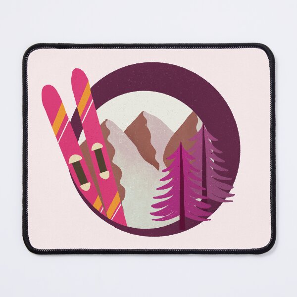 Item preview, Retro Ski Badge - magenta sepia designed and sold by Home Cyn Home.